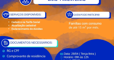 Pimenteiras recebe mutirão de Tarifa Social da Águas do Piauí nesta terça-feira (28)