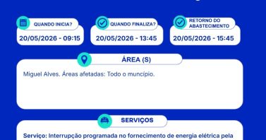 Parada programada em Miguel Alves