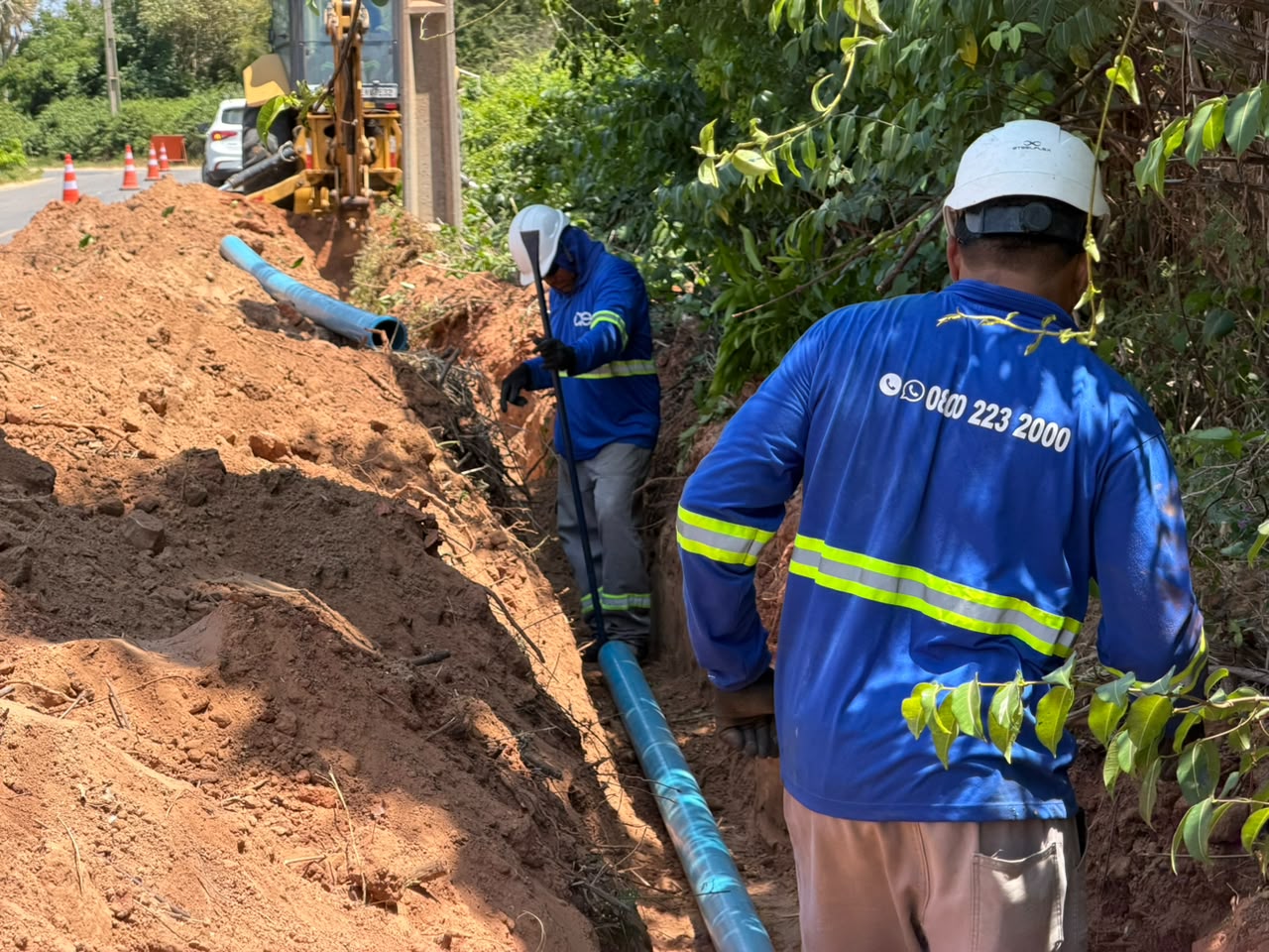 Águas do Piauí inicia implantação de 9 km de rede para levar água tratada a cerca de 500 famílias na zona rural de Parnaíba